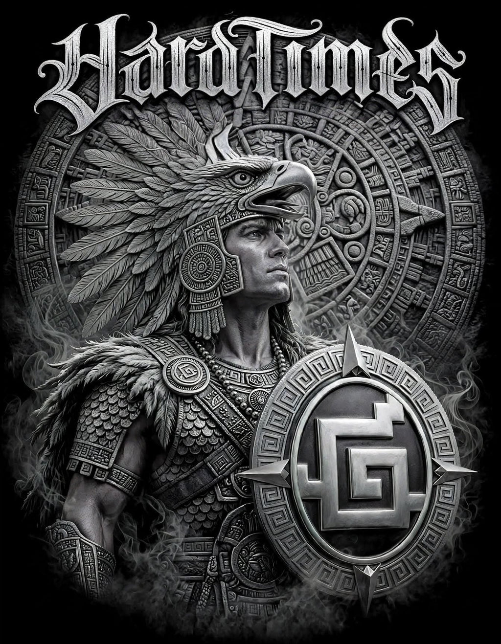 Hard Times – Aztec Eagle Warrior T-Shirt
