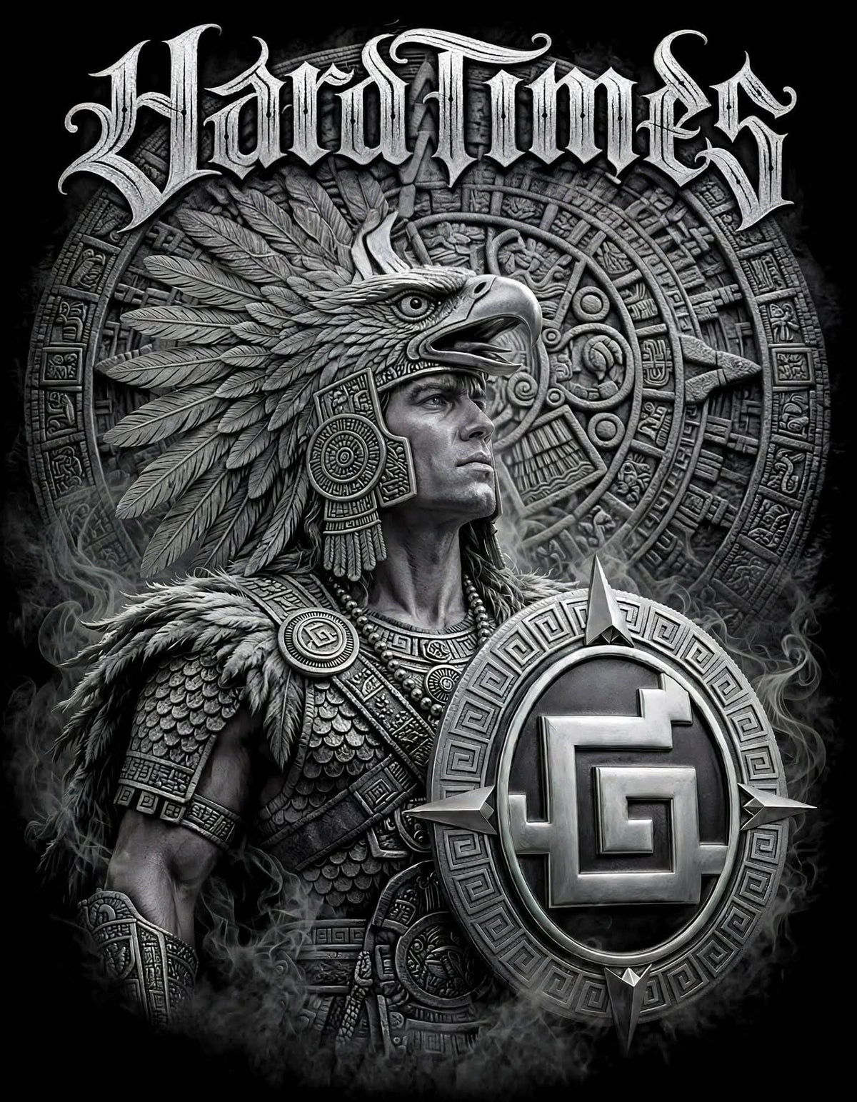 Hard Times – Aztec Eagle Warrior T-Shirt